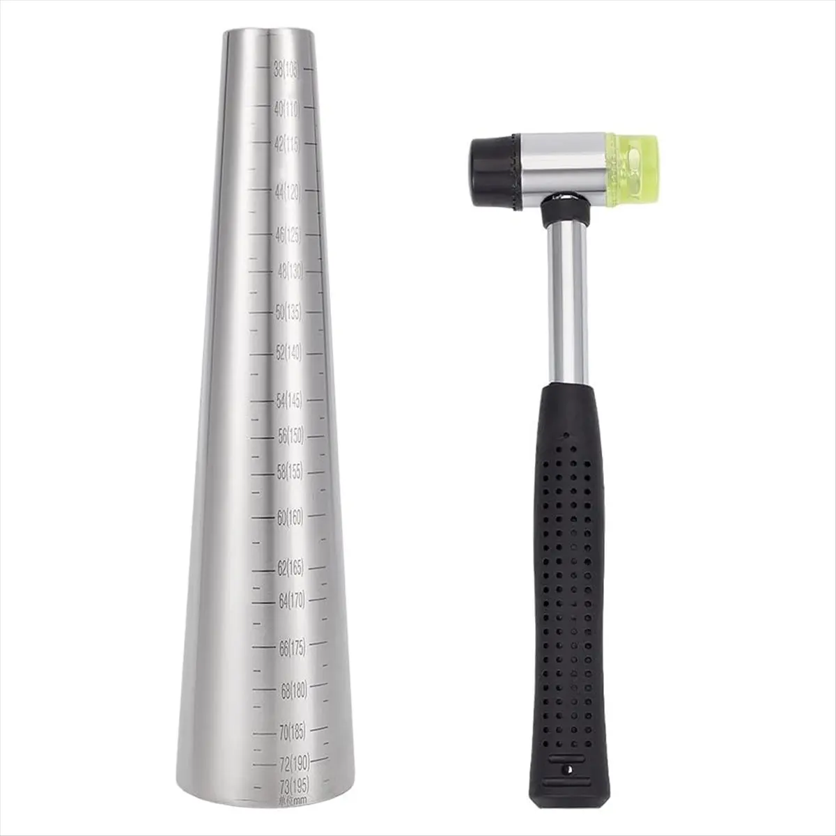 【POPULAR PICK】Bracelet Mandrel Size Set, Including Hammer, Round Bracelet Mandrel with Scale, Adjustable Bracelet Making, for DI