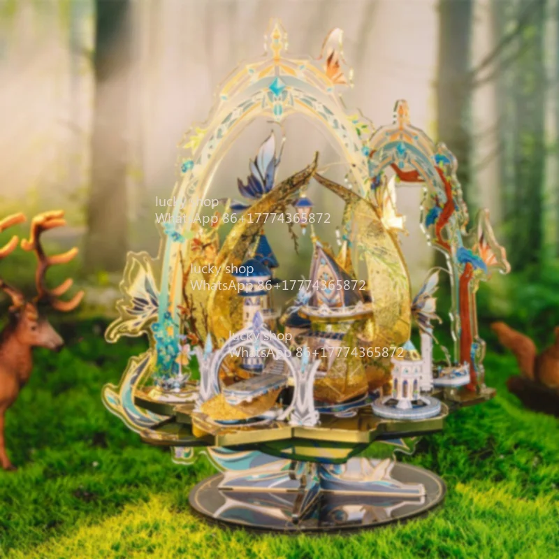 Crown Castle Carriage Assembly Model 3D Three-dimensional Metal Puzzle Holiday Gift Puzzle