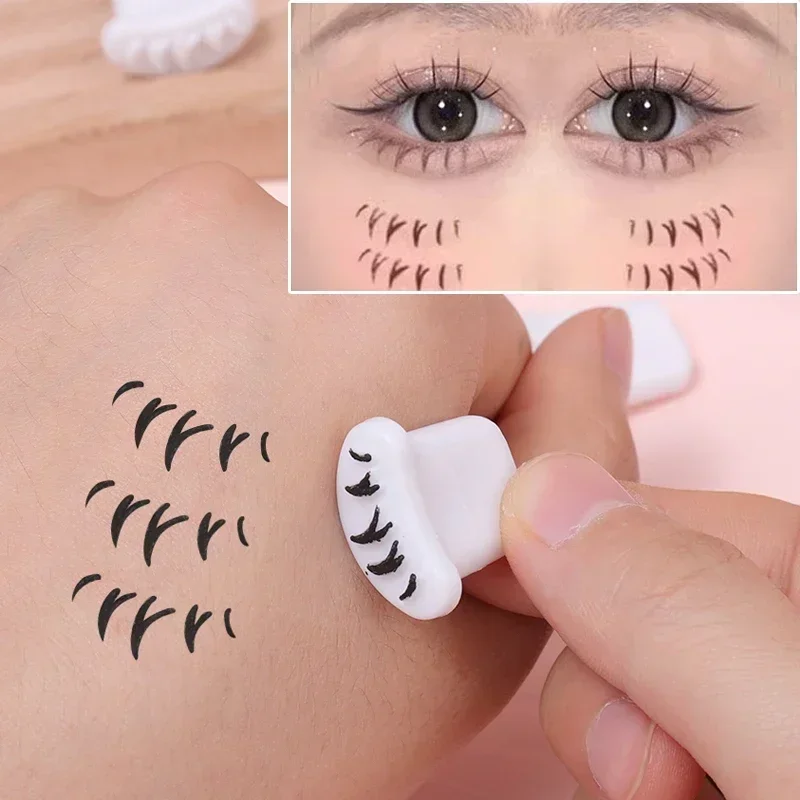 Easily Lower Lash Stamp Kit Silicone Lower Lash Clusters Extensions False Eyelashes Realistic Lashes Tool Beginner Fake Eyelash