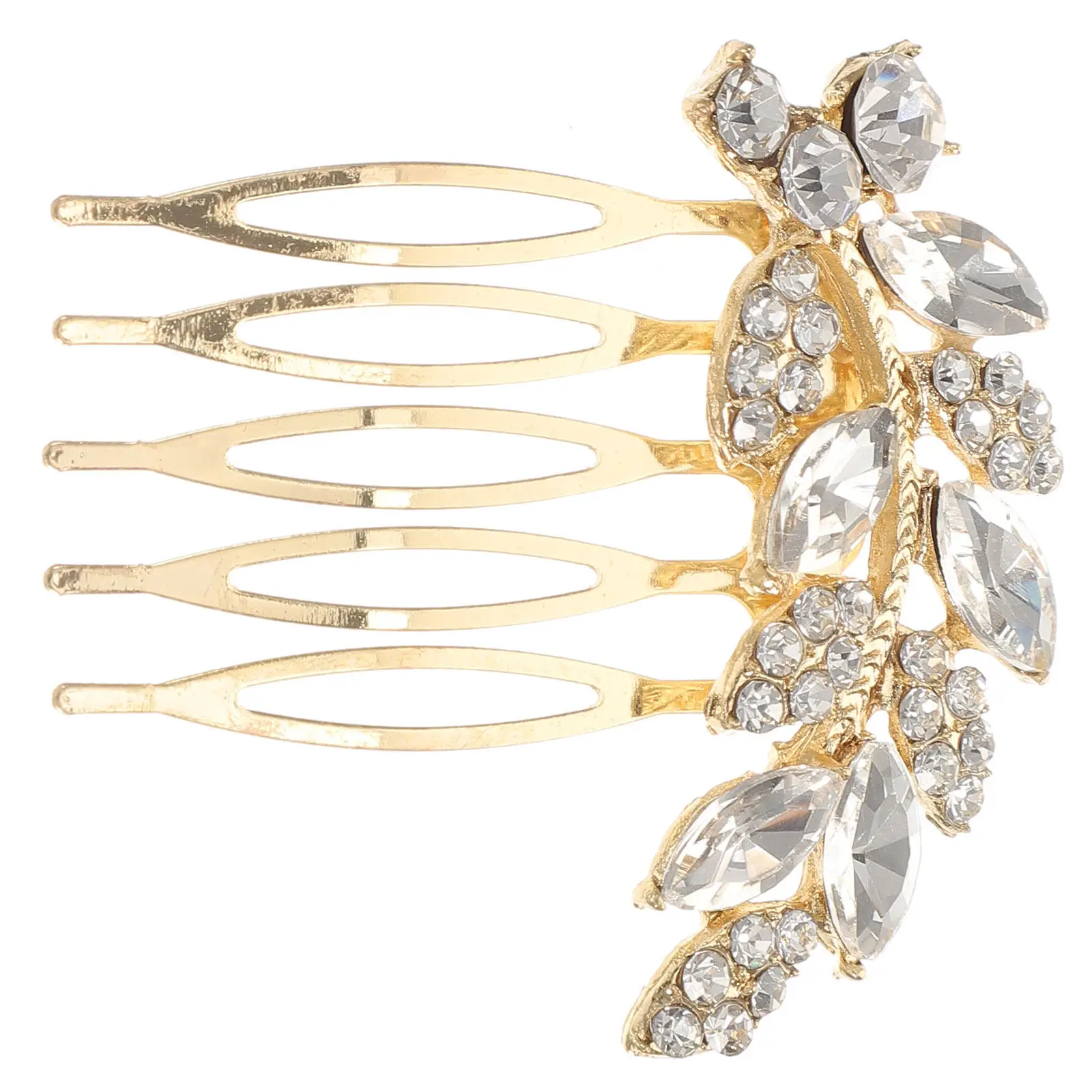 1Pcs Lightweight Glamorous Hair Comb for Women Bridal Wedding Hairpin Alloy Rhinestone Hair Accessory Updo Party Styling Comb