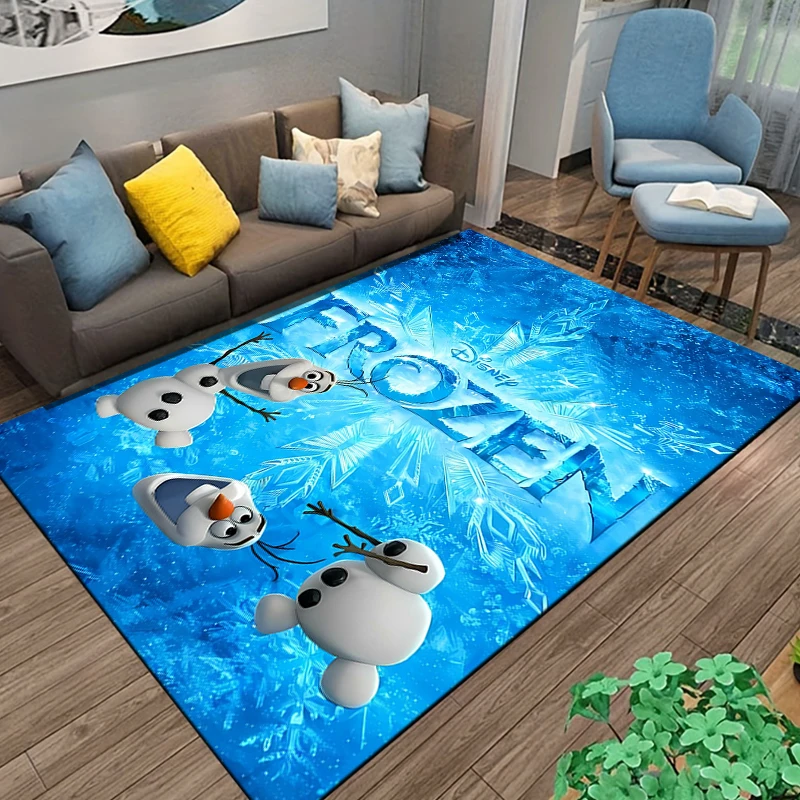 Disney Movie Frozen Elsa Princess Printed Carpet Fashion Mat Non -slip Carpet Rug Outdoor Carpet Door Mat Play Mat Birthday Gift