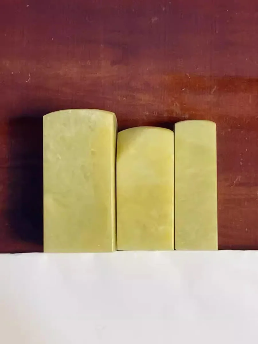 

3pcs Square Qingtian Fengmen Stone Seal, Blank Stamp for Beginners Practice, Chinese Calligraphy Art Collection 15mm/20mm/25mm