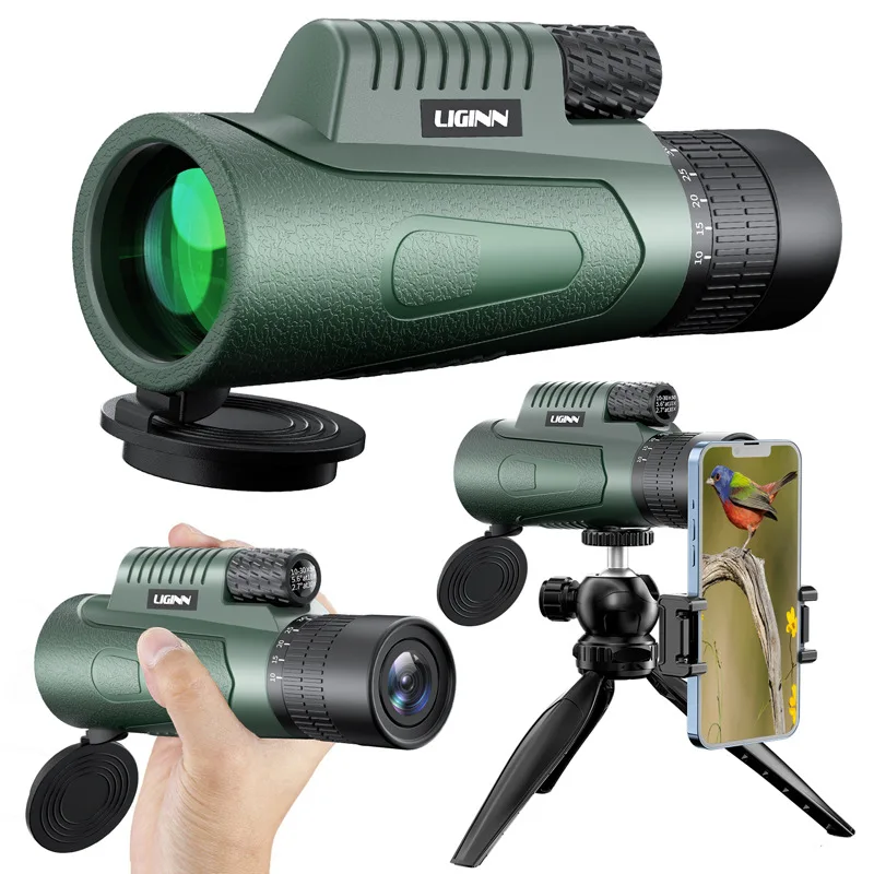 Smartphones Lens Adjustable Magnification 10-30x50 HD Zoom Telescope Outdoor Camping Equipment Monocular With Phohe Clamp Tripod