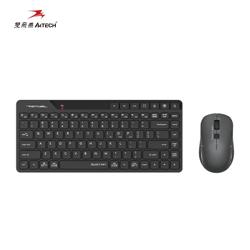 

A4tech Fb2600c Air Dual Modebluetooth Wireless Keyboard Mouse Combos Rechargeable Mute Noise Reduction Keyboard And Mouse Set