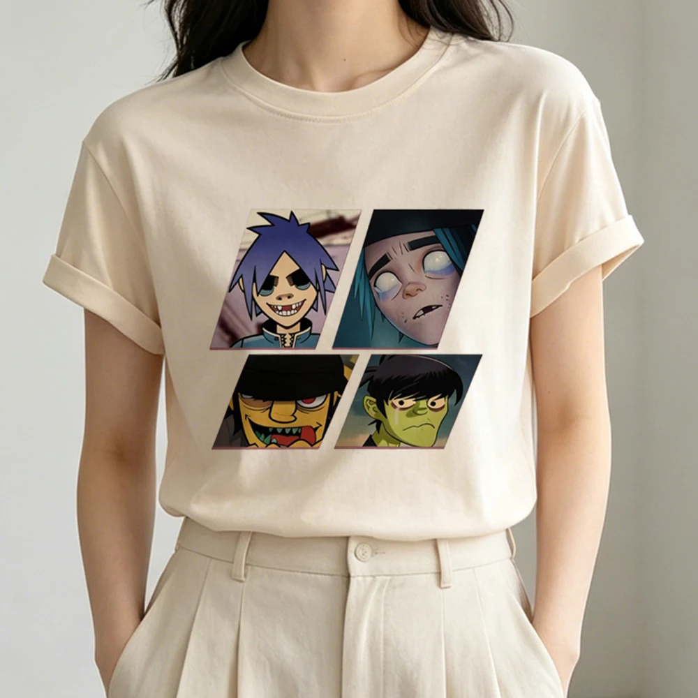 Gorillaz t-shirt girl clearance sales cutecore vintage tshirt emo meme baddie