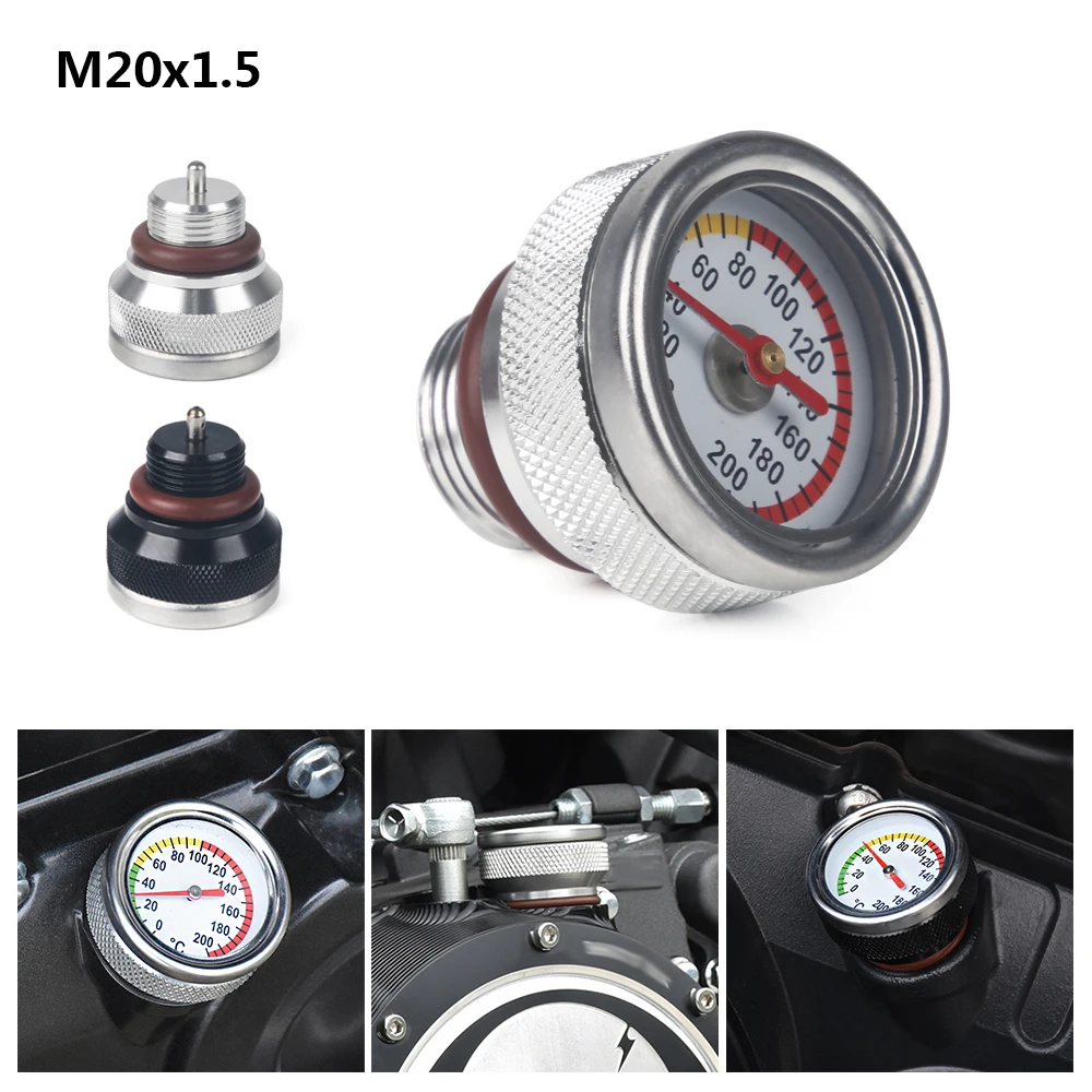 M20x1.5 Motorbike Oil Gauge Oil Temperature Gauge Engine Temperature Gauge Accessories For Haojue TR300 / Harley-davidson X350