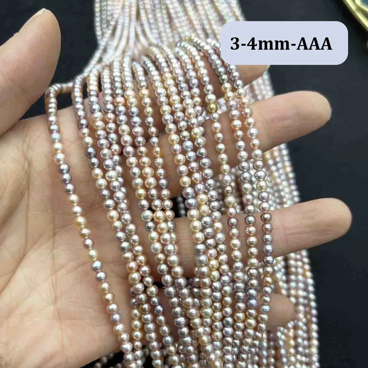 AAA 2-3mm High Quality Near-round Beads Exquisite Natural Freshwater Pearls for Jewelry Making DIY Necklace Bracelet Accessories