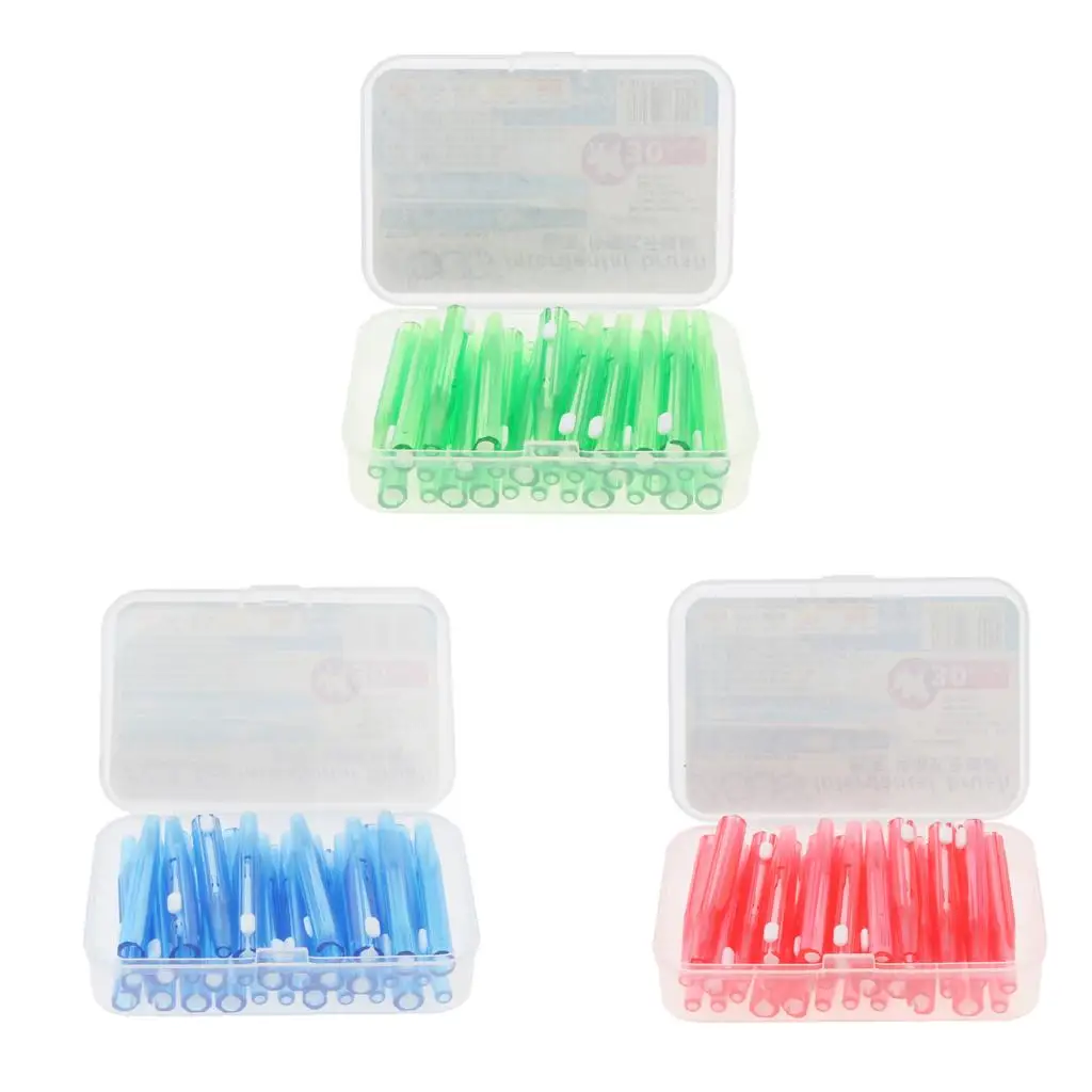 30 Pieces Interdental Brush Toothpick Floss Flosser Clean Set