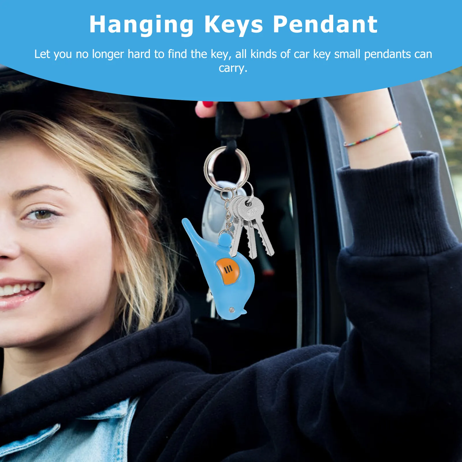 

1Pcs Voice-Control Keys Lightweight Portable Bird Shaped Creative Adorable Keys Pendant Key Accessory Perfect