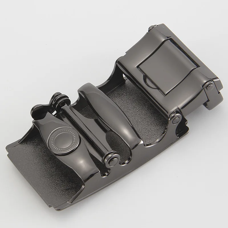 3.5 سنتيمتر سبيكة التلقائي مشبك الرجال حزام الملحقات بندقية رمادي عادية بسيطة الأعمال عادية حزام مشبك #3