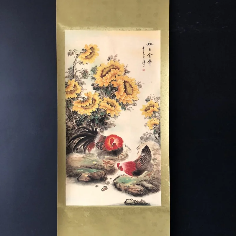 Antique Painting Traditional Chinese Painting Celebrity Calligraphy and Painting Wang Xuetao Autumn Jinhua 100.00cm Middle Hall