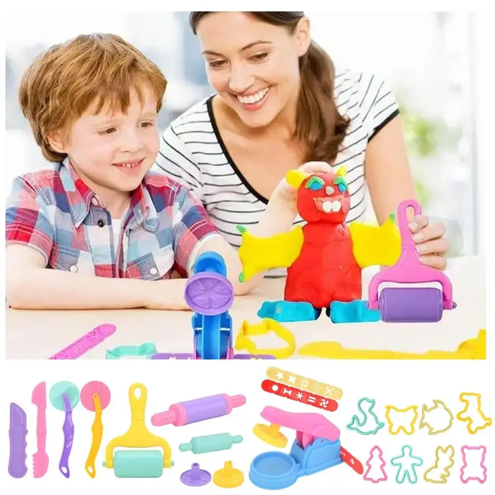 Mini molde de plastilina 3D creativo para jugar a las casitas, accesorios de arcilla de modelado DIY seguros, Kit de herramientas de masa DIY de Color aleatorio de plástico para niños