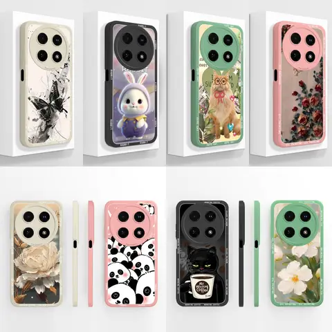 For Huawei Nova 12i 12S 12 SE 12 Pro Case Rabbit Lotus Butterfly Anti-Fingerprint Non-slip Cover For Huawei Nova 12 Pro Coque
