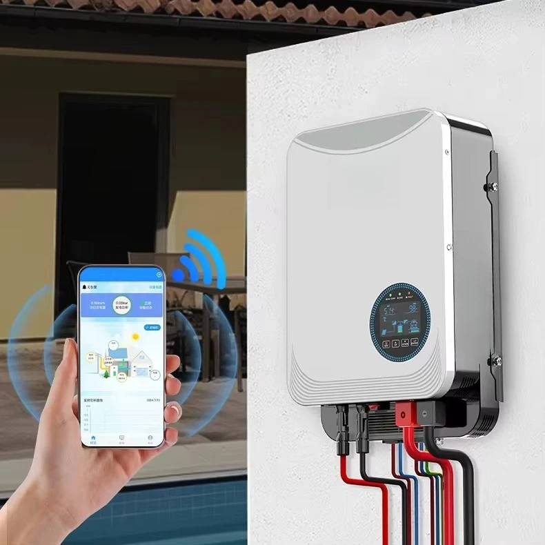 

Фотоэлектрический синусоидальный гибридный инвертор 4,2 кВт бытовой 24 В 48 В MPPT инвертор 6,2 кВт генерация энергии мониторинг Wi-Fi