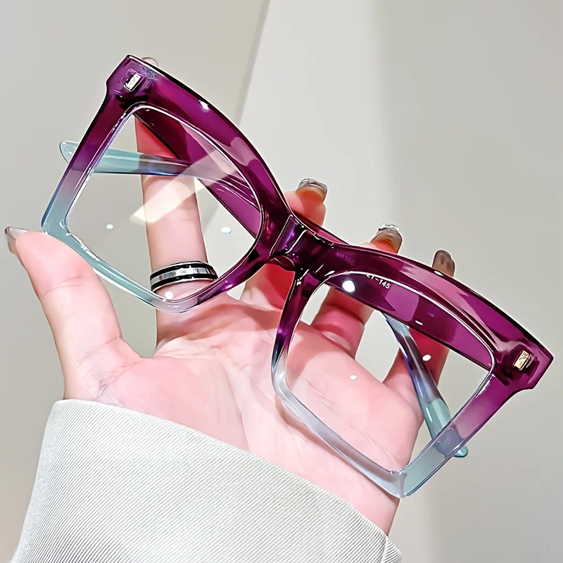 Elegant Full Rim Square Reading Glasses for Women, PC Frame, Clear Les, Magnification  1.0 to  4.0, Fashion Reading Glasses image 4