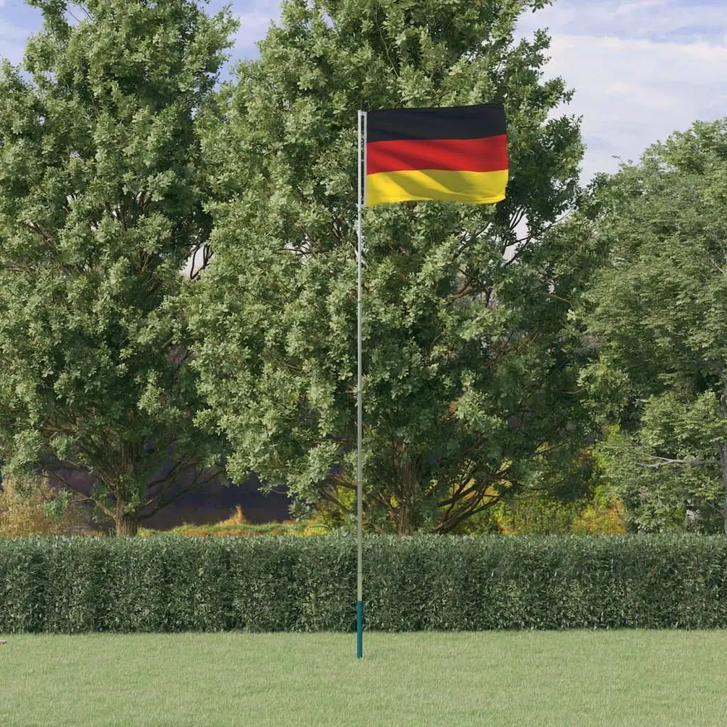 5.55m Aluminum Germany Flagpole - Durable National Flag Display with Secure Setup