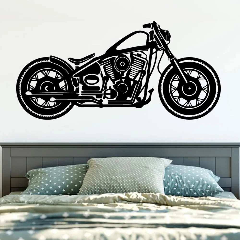 1 pc Motorrad kreative Wand kunst Aufkleber Wanda uf kleber PVC-Material Dekor Wohnzimmer Schlafzimmer Vinyl Wandt attoo