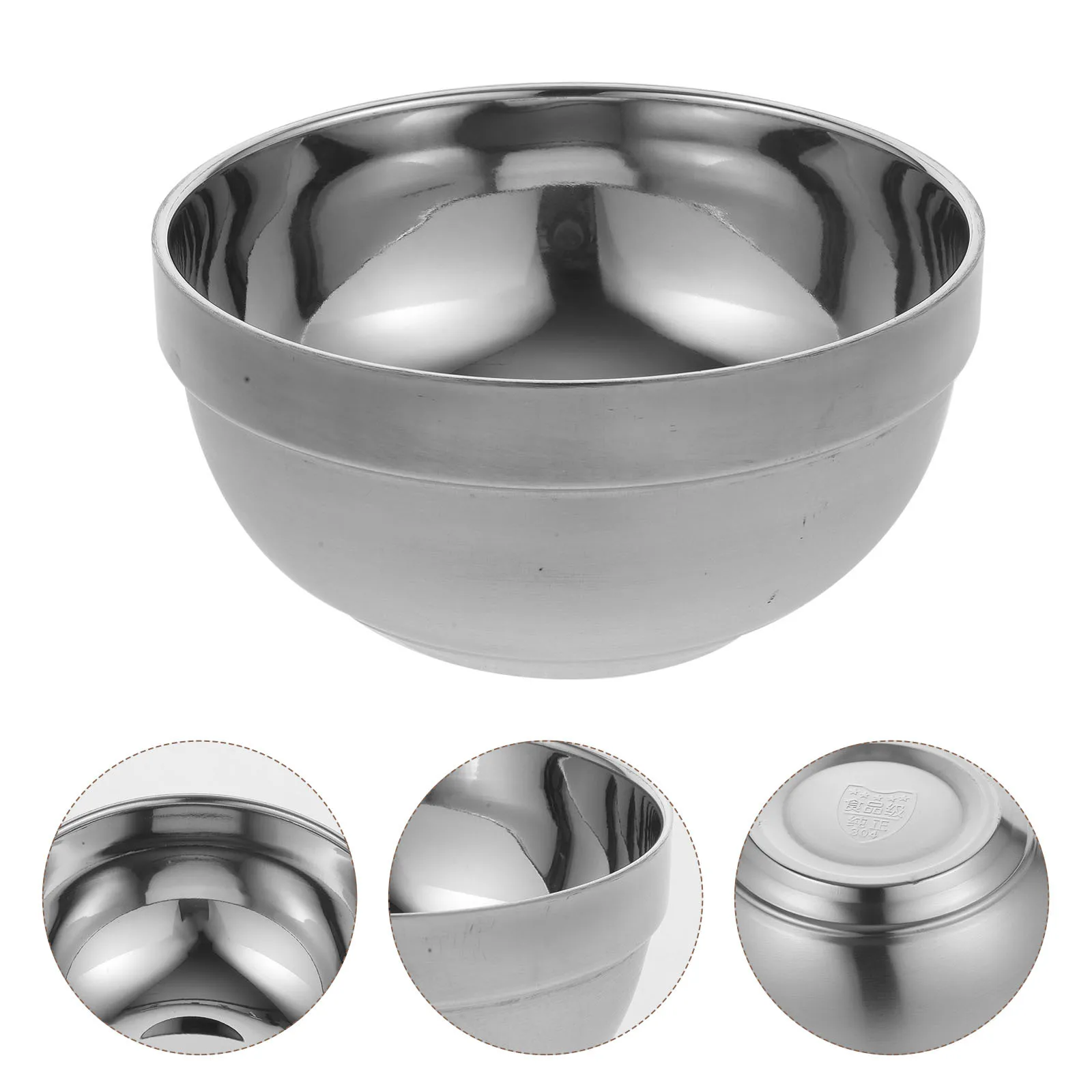 

Double Layer Stainless Steel Small Bowl Heat Insulated Soup Rice Salad Bowl Multipurpose Kitchen Essentials Rice Bowls