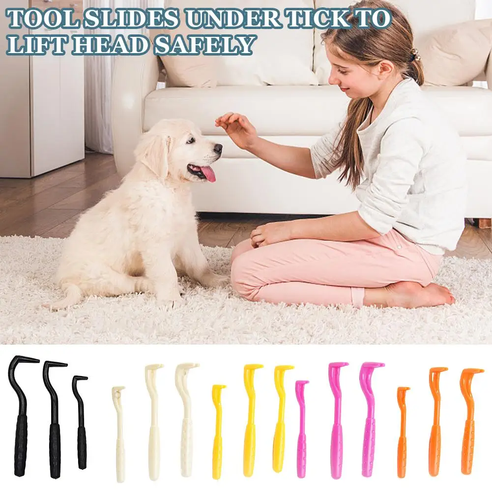 Professional Pet Flea Tick Tweezers Clip 3-Pack Mite Remover Hardware Set Practical Dog Grooming & First Aid Care Supplies