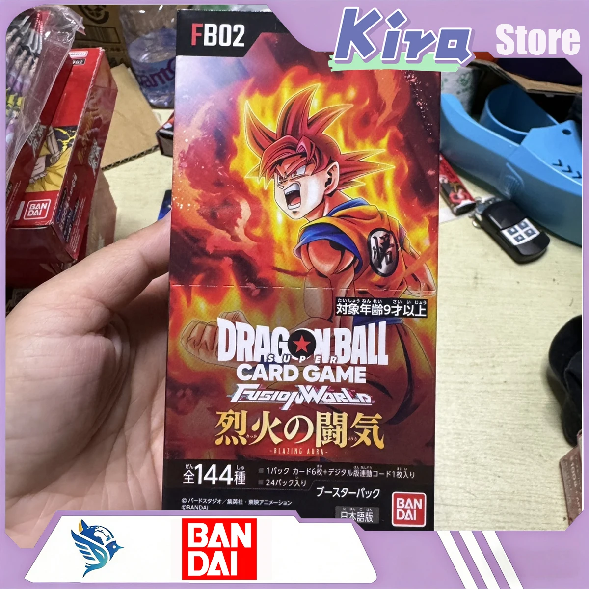 BANDAI Dragon Ball Super Card Game Fusion World Japanese Version FB02 Blazing Aura Booster Pack Collection Cards Surprise Gift