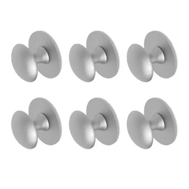 652F Pack of 6 strong Metal Handle Not  Drill Adhesive Knobs for Cabinets Nightstands