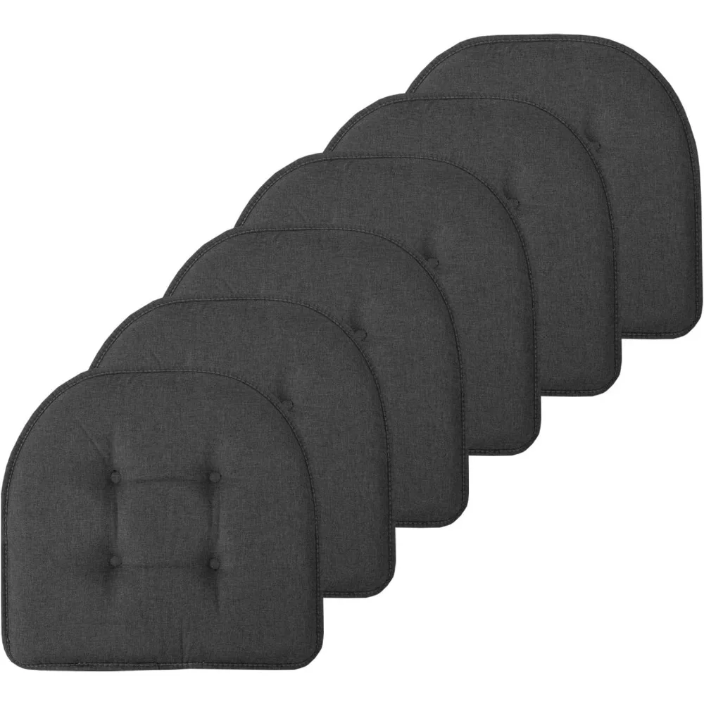 Chair Cushion Memory Foam Pads Tufted Slip Non Skid Rubber Back U-Shaped 17