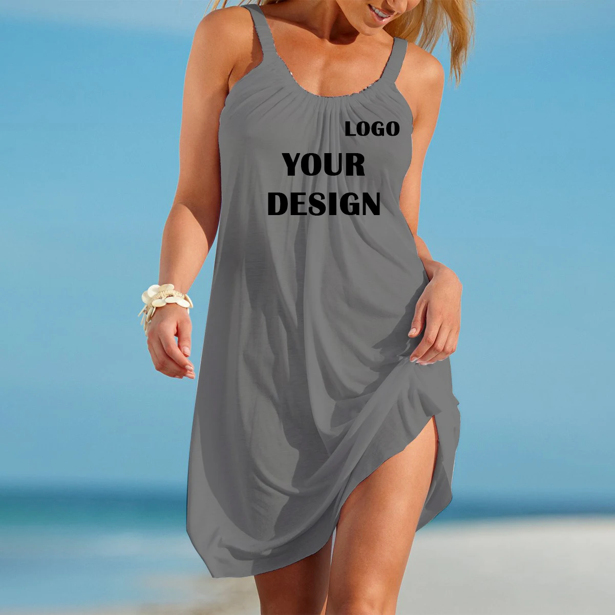 Benutzerdefinierte Strand Kleid Machen Ihre Eigenen Design Logo Text Frauen Original-Design Hohe Qualität Geschenk Kleid Freies Verschiffen Größe s-5XL