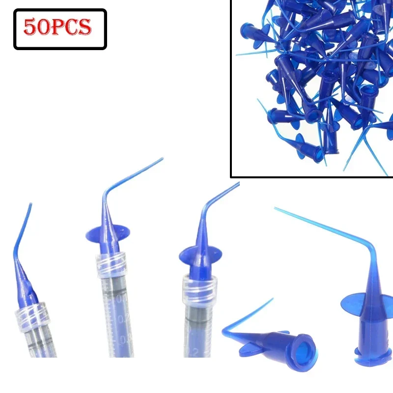 

10/50Pcs Dental Bend Syringe Tips - Disposable Endo Irrigation Needles for Tooth Cleaning
