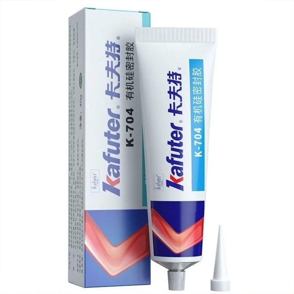 Image 7: K-704 en caoutchouc de silicone 704B 705 partenaires blancs Silicone Caoutchouc Composants de mastic Silicone RTV Gel de refroidissement CPU Silicone électronique