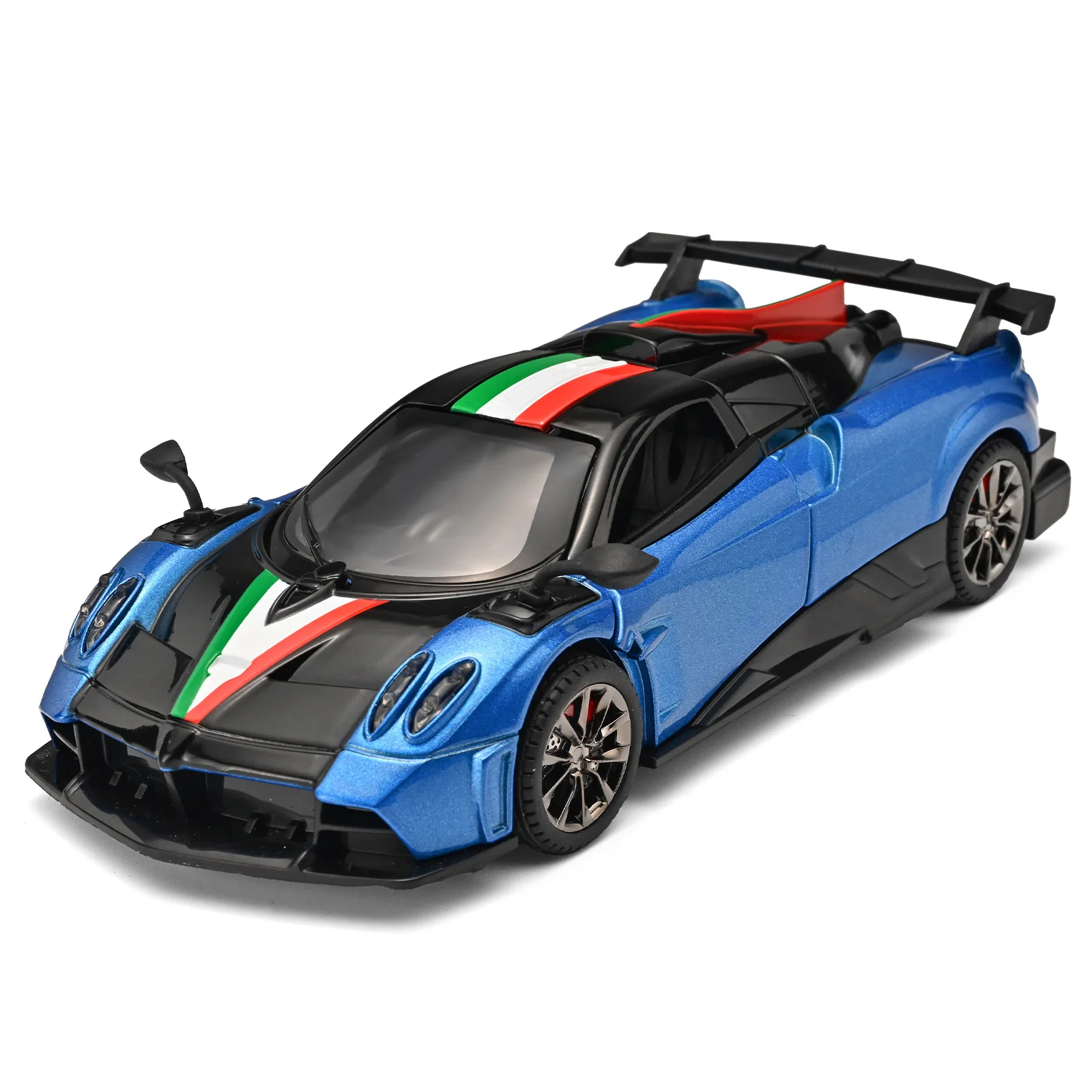 

1:32 Imola Alloy Model Toy Diecast Car Door Openend with Sound Light Pull Back Miniature Sport Cars Collect Boy Gift