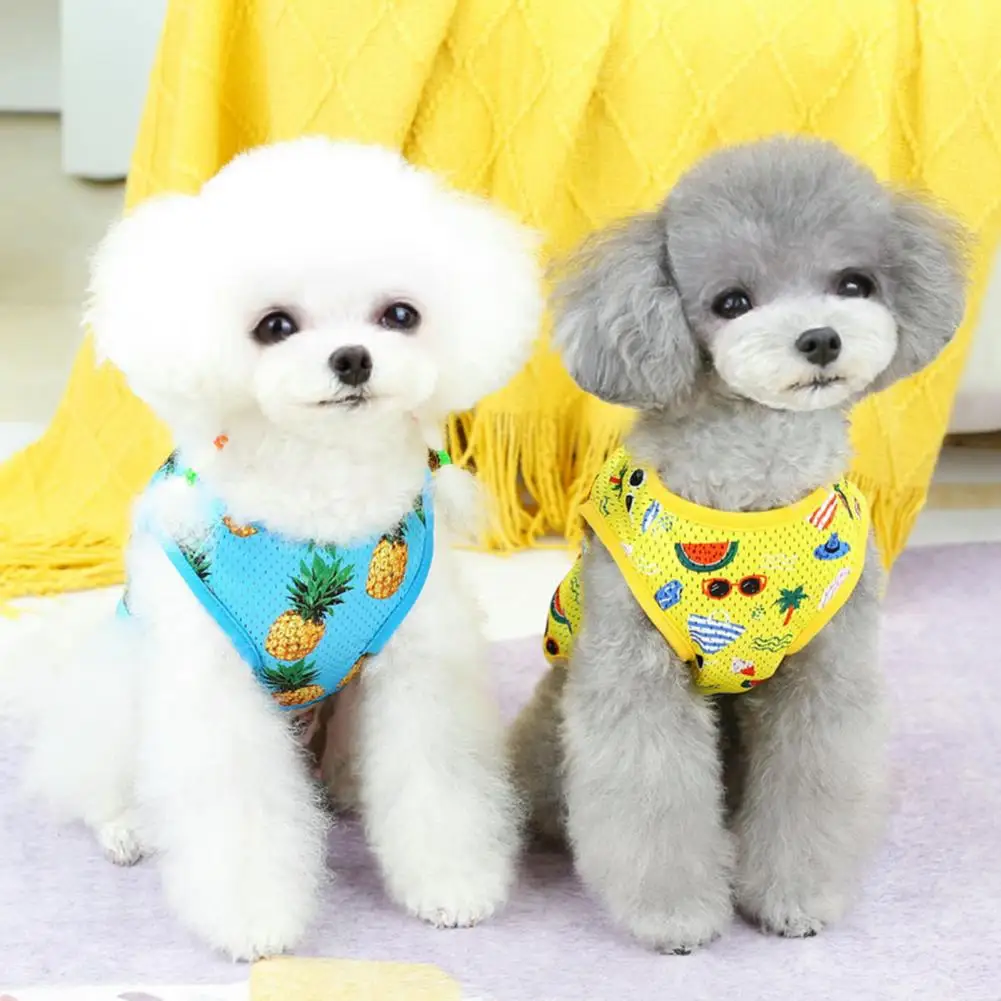 Dress-up Washable Pineapple Print Pet Puppy Dog Pullover Top Daily Wear