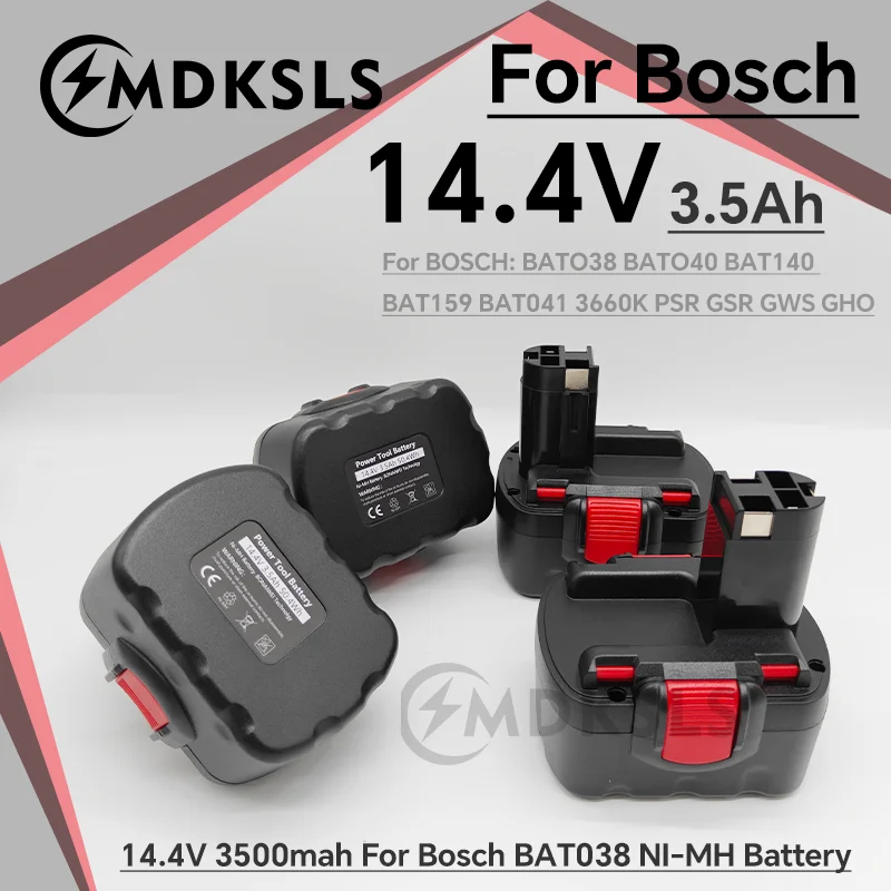 For BOSCH 14.4V Power Tool Battery for BAT038, BAT040, BAT140, PSR 14.4VE-2, GSR 14.4V, GDS, 35614, BAT041 Replacement battery