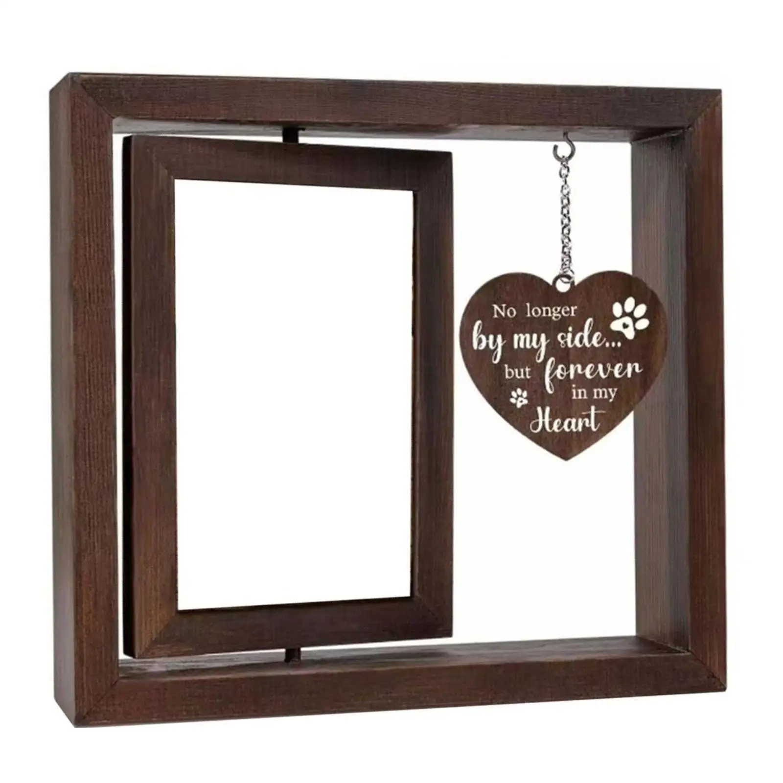 Rotating Photo Frame Sentimental Gift Memorial Photo Frame for Pet Owners