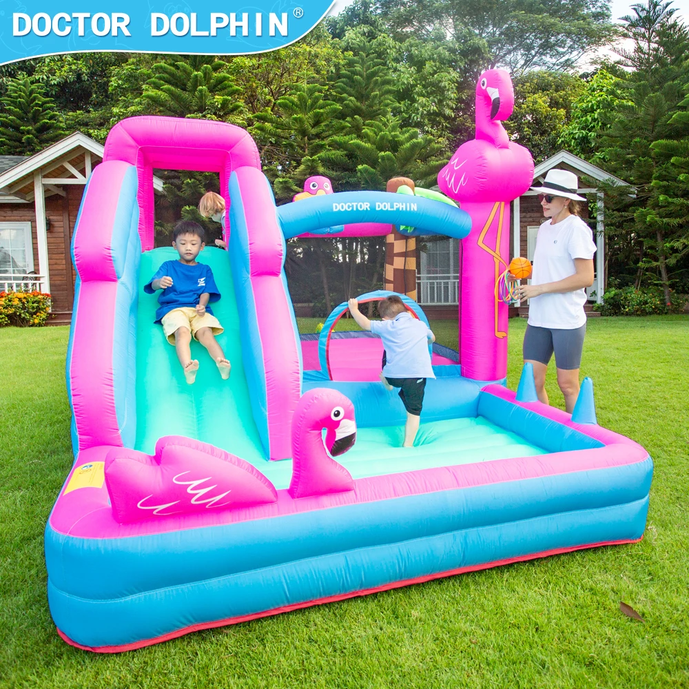 

Pink Trampoline Party Game Kids Water Slide Inflatable Bouncer Jumping Castle Inflatable Bouncer Bounce House