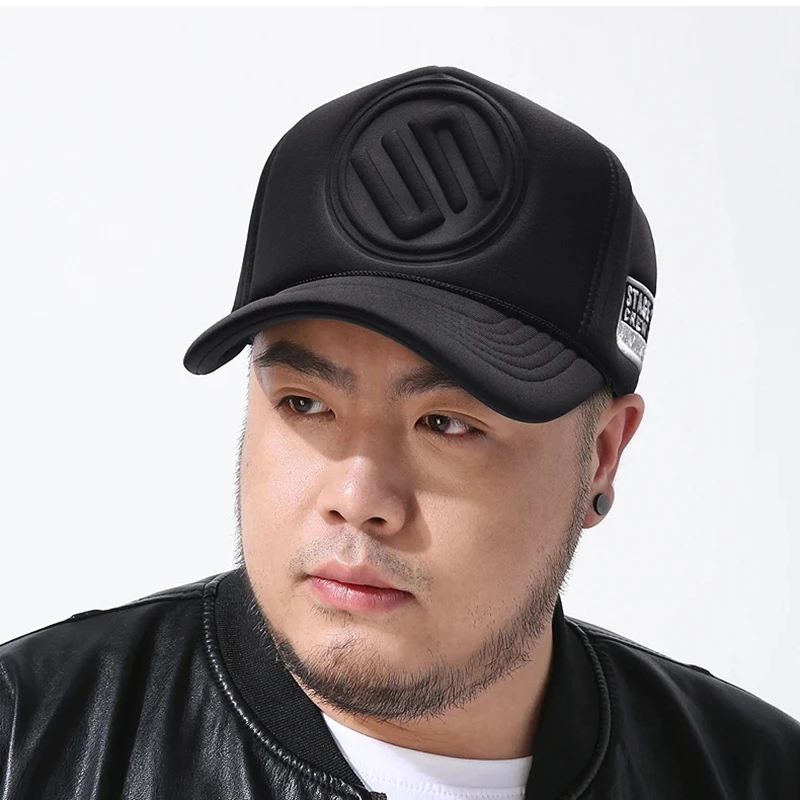 2024 Spring Autumn and Winter Big Size Trucker Cap Male Hiphop Snapback Hat Men High Top Baseball Cap 56-60CM 60-63CM