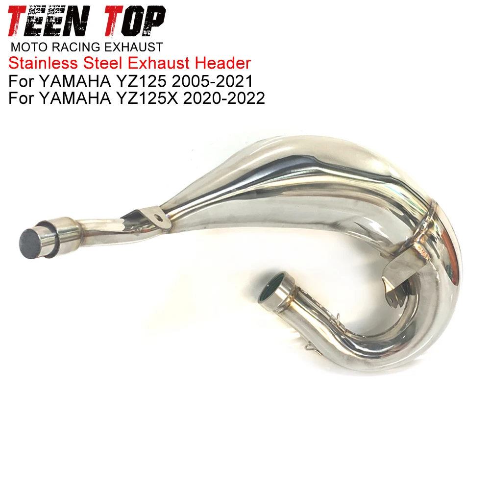Stainless Steel For Yamaha YZ125 YZ125X Exhaust Header Motorcycle Escape Exhaust Front Link Pipe YZ125 2005-2021 Connection Pipe