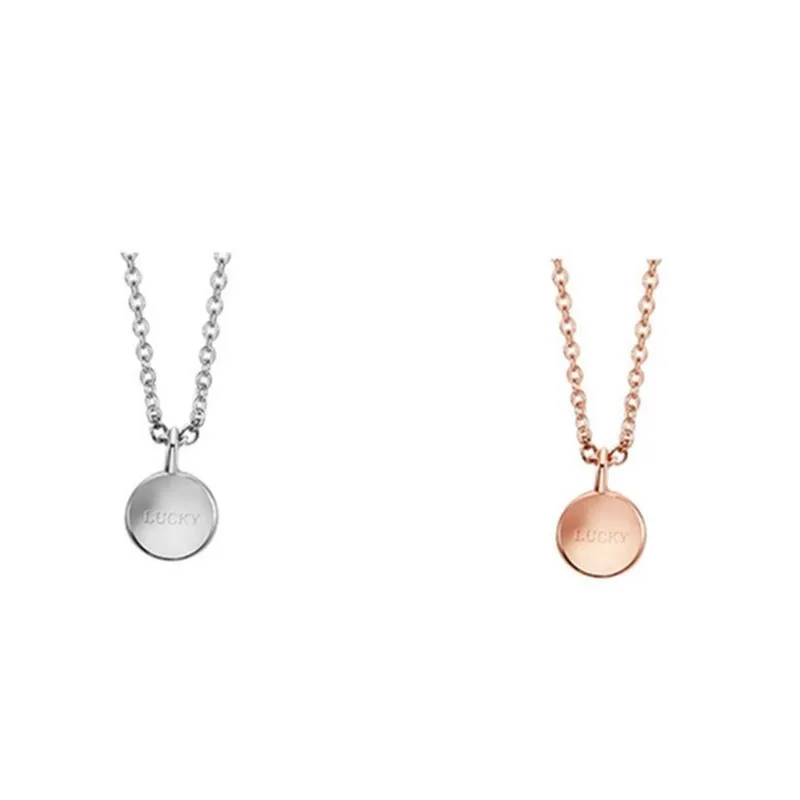 موضة جديدة بسيطة محظوظ الذهب الفول 925 فضة مجوهرات مزاجه رسائل البازلاء سلسلة الترقوة قلادة القلائد TYB019