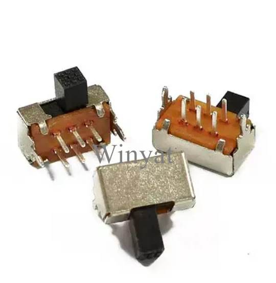 10pcs Toggle Switch Horizontal Double 2P2T SK22D02 SK-22D02 H5mm