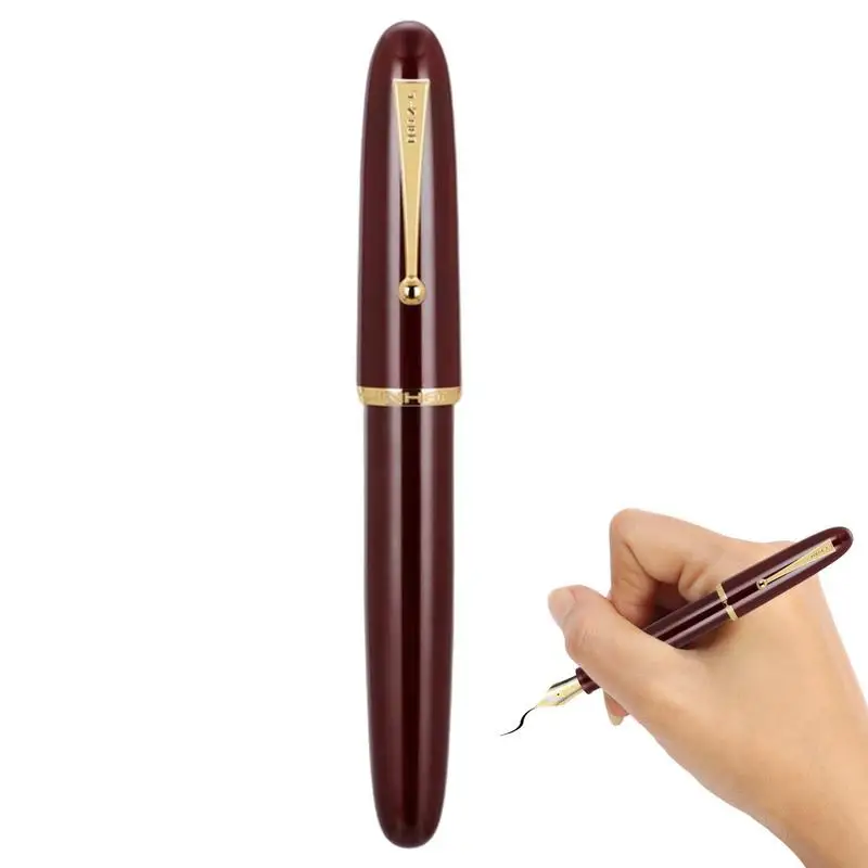 

Business Pen Gift 9019 High Capacity Ink Converter Pen With Metal Tip Elegant Gold Clip Pen Gift For Colleagues Long Lasting