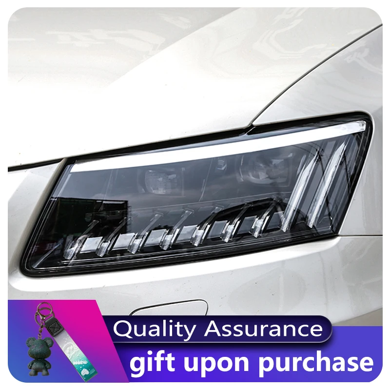 

2PCS Auto Car Lights For Audi Q5 Front Lamp 2008-2018 New Style Projector Lens DRL Headlight LED Turn Signal Dynamic Accessories