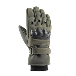 Winter warm tactical gloves men's soft shell protection padded full-finger touch screen microfiber outdoor Work Gloves