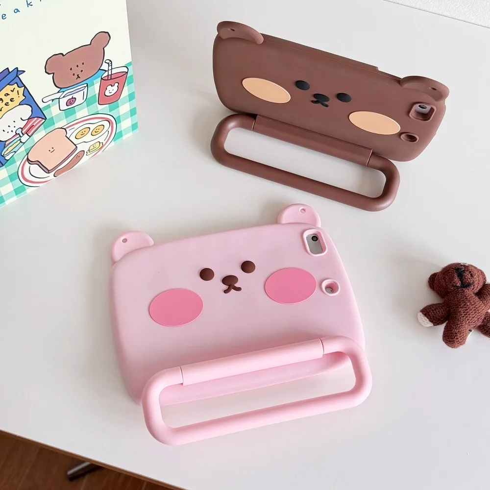 Cute Kids Case For iPad A16 11th 12th 11 10.9 10th 10.2 9th 8th 7th 6th 5th 9.7 Air 1 2 3 4 5 Mini 6 7 Standy Handle Cover Funda