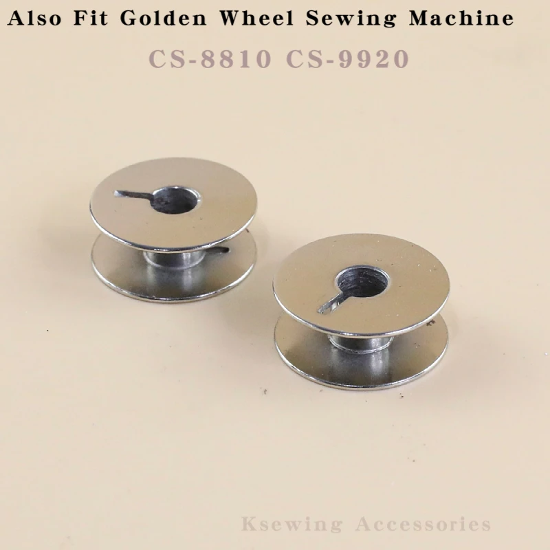 10PCS 9033 Metal Bobbin For PFAFF 138 438 463 483 Sewing Machine ZSK Embroidery Golden Wheel 8810 9920 Accessories 91-009033-05