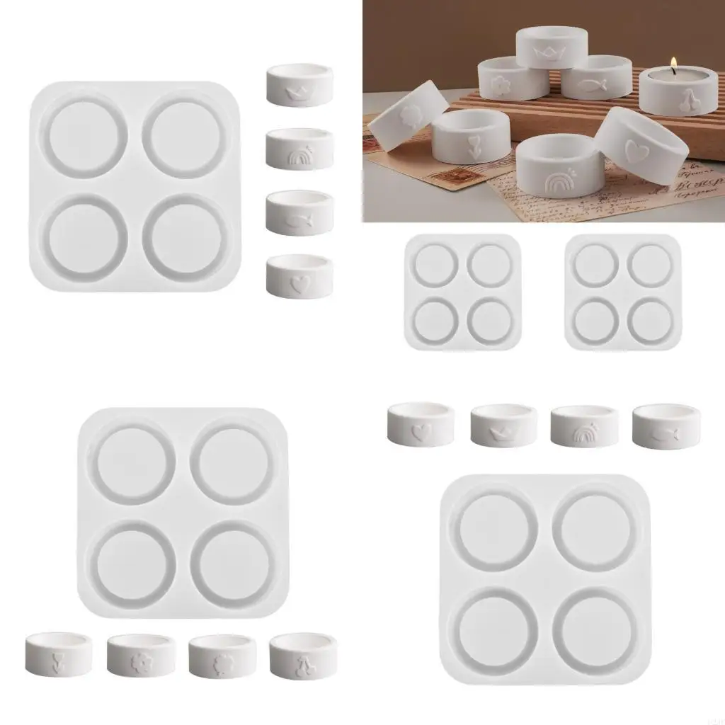 

Silicone Craft Mold For Candle Making And Plaster Art Heart Embossed Cylinder Design Easy Release Reusable DIY Tool