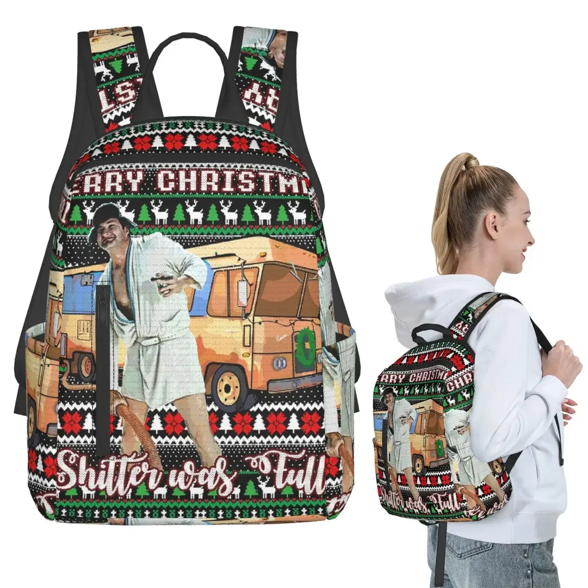 

Mens Womens Cousin Eddie Backpack Student Boys Girls BookBag Children School Bag Computer Shoulder Bags for Men Women