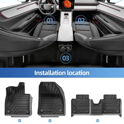 Polestar 4 2023-2024 자동차 바닥 매트 보호 매트 자동차 인테리어 액세서리 TPE 방수 카고 라이너 트렁크 매트 왼쪽 방향타
