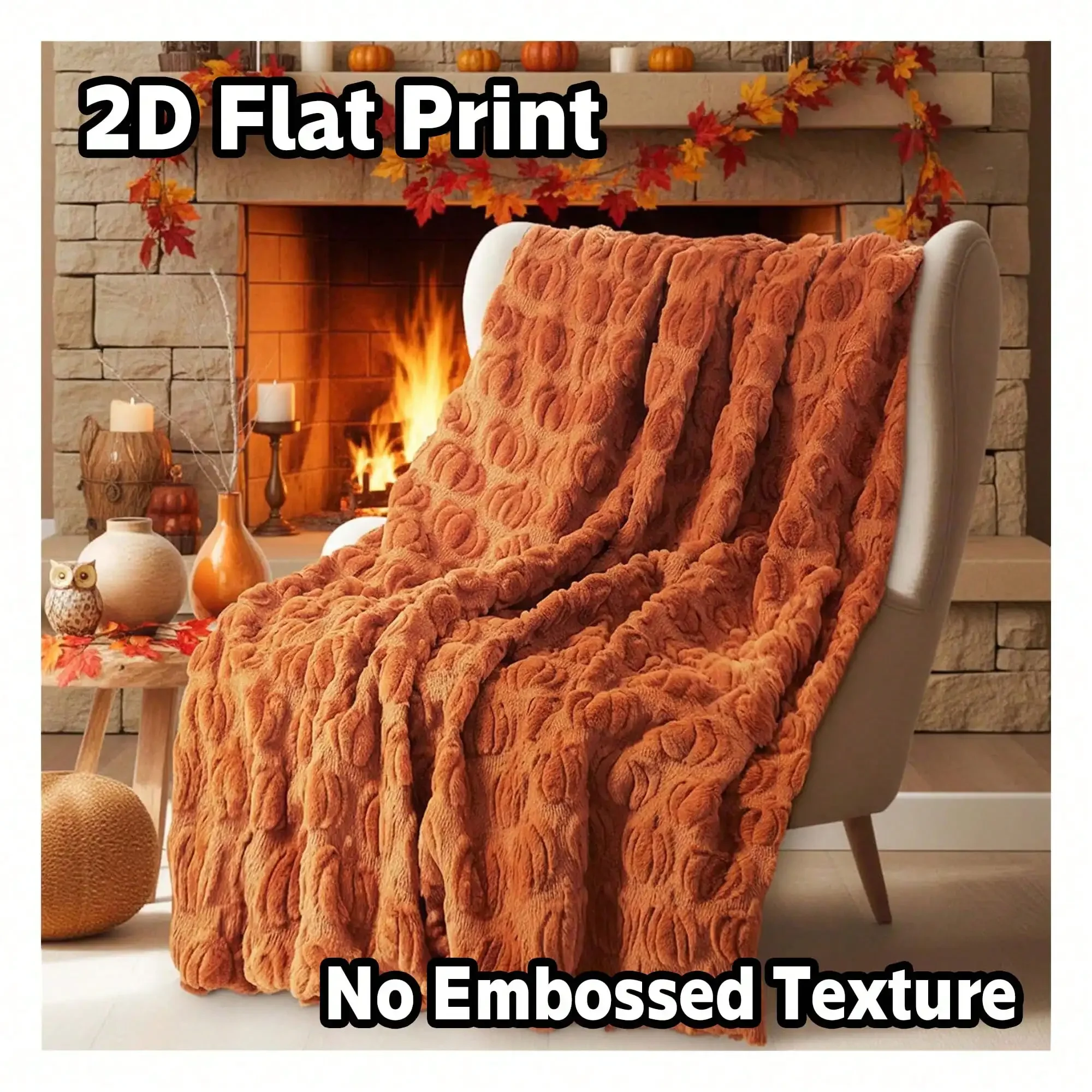 Fall Throw Blanket Pumpkin Autumn 50