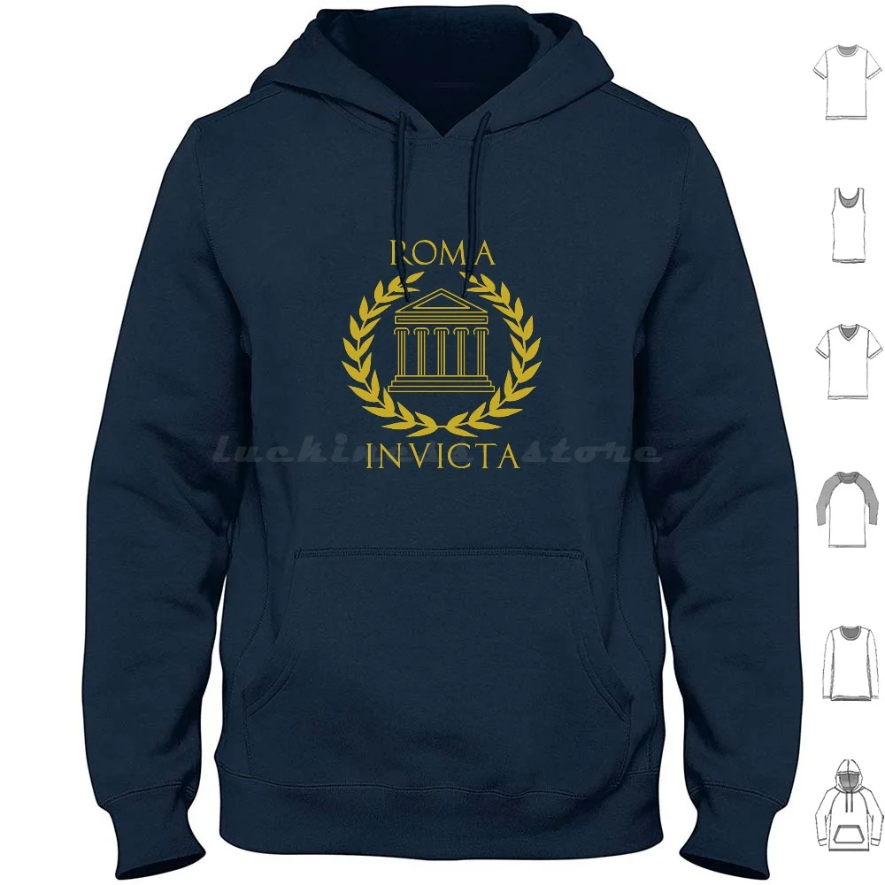 Roma Invicta Hoodies Long Sleeve Roma Invicta Roma Aeterna Spqr Roma Roman Roman Empire Ancient Classical History