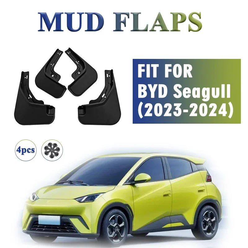 

2023 2024 FOR BYD Seagull Mud Flaps Guard Splash Mudguard Fender Mudflaps Car Accessories Front Rear 4pcs