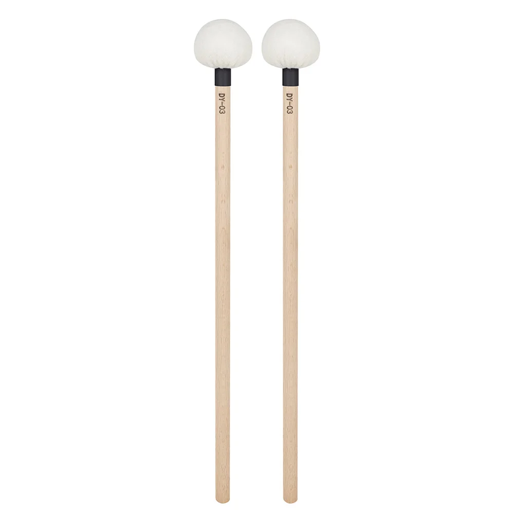 

2pcs Felt Drumstick Black Soft Padded Timpani Accessories Percussion Instrument Hammer Durable Material Long Lifespan Reliable